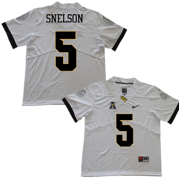 Men #5 Dredrick Snelson UCF Knights College Football Jerseys Sale-White
